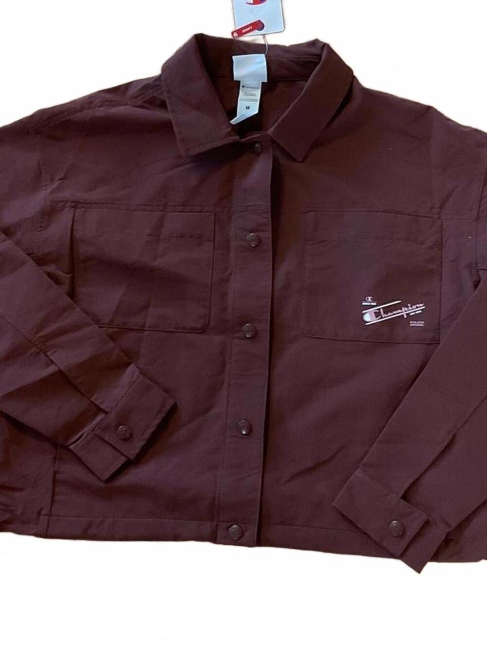 NWT Champion Outerwear Burgundy Crop loose fit jacket women’s size medium